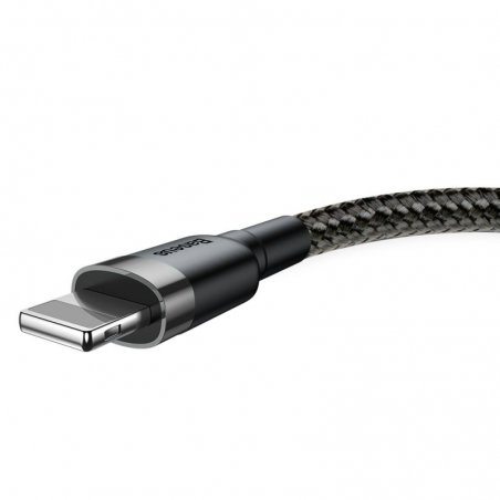 Câble Lightning vers USB cordon tissé noir photo 1