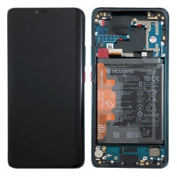 Bloc écran Vert complet pré-monté + batterie sur châssis pour Huawei Mate 20 Pro_photo1