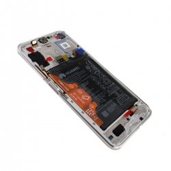 Bloc écran complet pré-monté sur châssis + batterie pour Honor 20 Pro blanc photo3