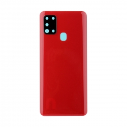 Vitre arrière compatible pour Samsung Galaxy A21s Rouge photo 01