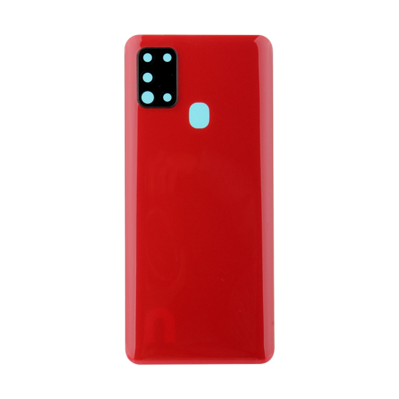 Vitre arrière compatible pour Samsung Galaxy A21s Rouge photo 01