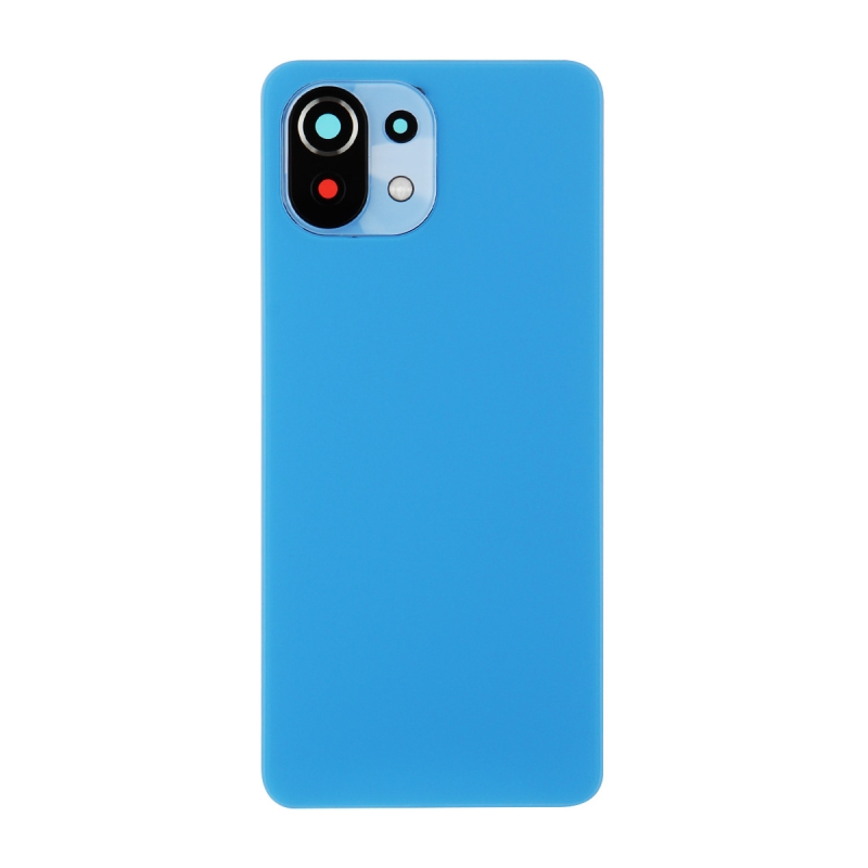 Vitre arrière compatible pour Xiaomi Mi 11 Lite 5G NE Bleu photo 01