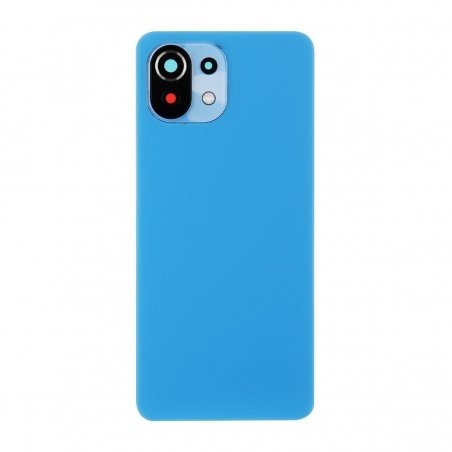 Vitre arrière compatible pour Xiaomi Mi 11 Lite 5G NE Bleu photo 01