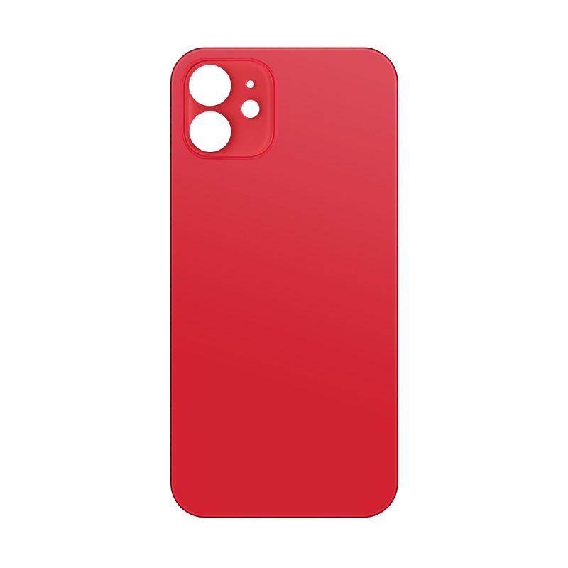 Vitre arrière pour iPhone 12 Mini Product Red- Version BIG HOLE photo 1