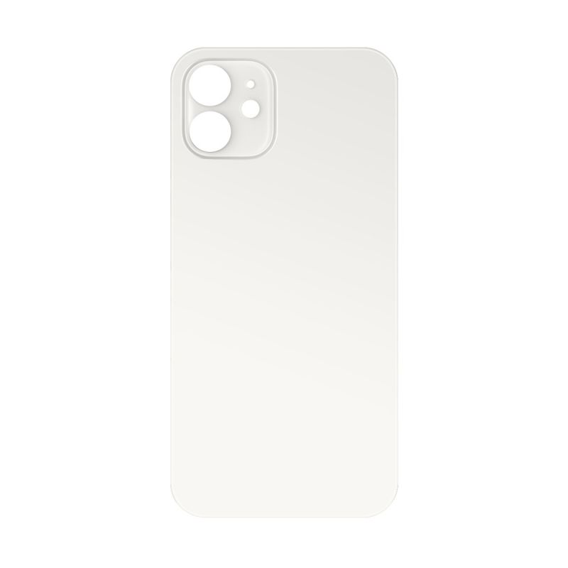 Vitre arrière pour iPhone 12 Mini Blanc - Version BIG HOLE photo 1