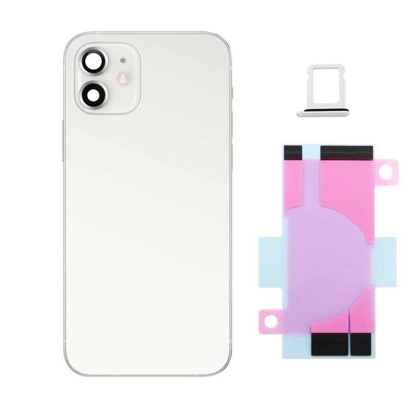 Châssis Arrière Pour IPhone 12 – Blanc, Remplacement (neuf, GLOBALSTOCK, Origine France)