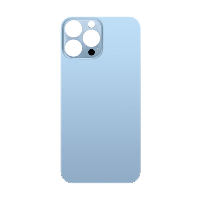 Vitre arrière pour iPhone 13 Pro Max Bleu Alpin - Version BIG HOLE photo 1