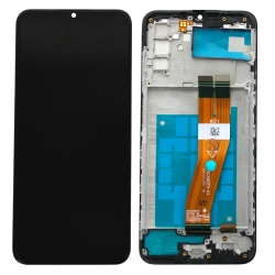 Bloc écran LCD compatible pré-monté sur châssis pour Samsung Galaxy A03s Noir_photo1