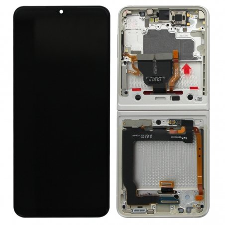 Bloc écran Dynamic AMOLED pour Samsung Galaxy Z Flip3 crème_PHOTO1b