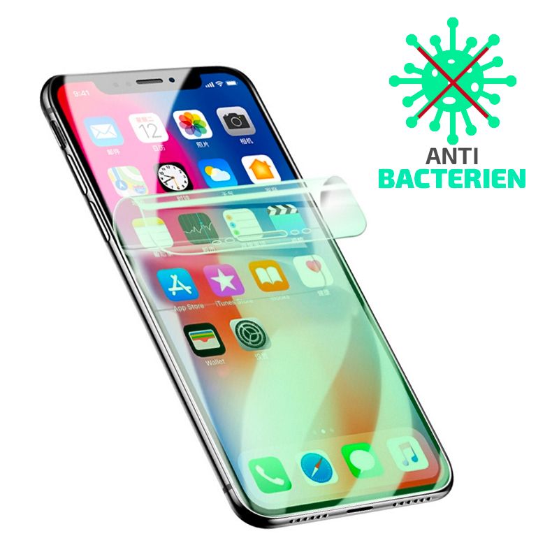 Protection d'écran en Hydrogel Anti-bactérien pour iPhone 6, 6S, 7, 8 et SE 2020
