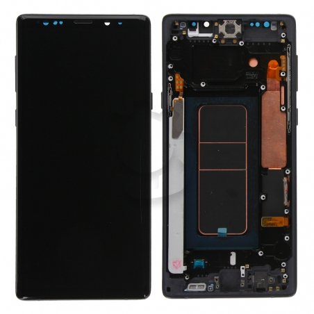 Bloc Ecran Amoled et vitre prémontés pour Samsung Galaxy Note 9 Noir - Compatible_photo1b