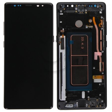 Bloc Ecran Amoled et vitre prémontés pour Samsung Galaxy Note 8 Noir Carbone - Compatible_photo1b