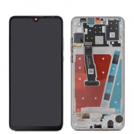 Ecran complet reconditionné avec châssis pour Huawei P30 Lite - Blanc photo 2