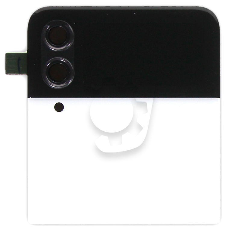 Vitre arrière supérieure pour Samsung Galaxy Z Flip4 blanc_photo1