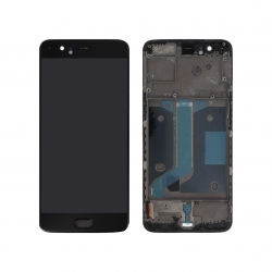 Ecran avec châssis reconditionné pour OnePlus 5 Noir - photo 1
