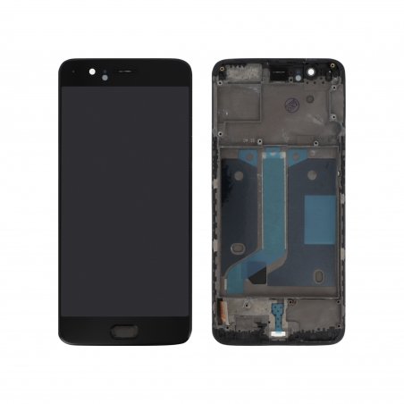 Ecran avec châssis reconditionné pour OnePlus 5 Noir - photo 2