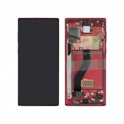 Bloc écran d\'origine prémonté sur châssis pour Samsung Galaxy Note 10 Rouge - photo 1