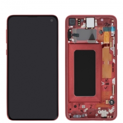 Bloc écran d\'origine prémonté sur châssis pour Samsung Galaxy S10e Rouge - photo 1