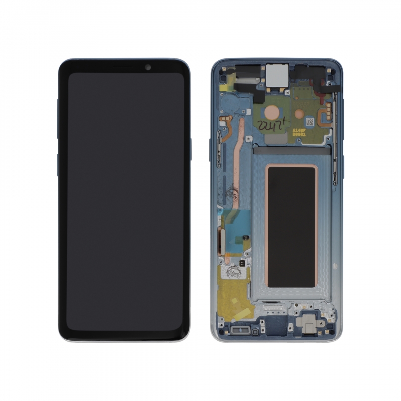 Bloc écran d\'origine prémonté sur châssis pour Samsung Galaxy S9 Bleu Polaris - photo 1