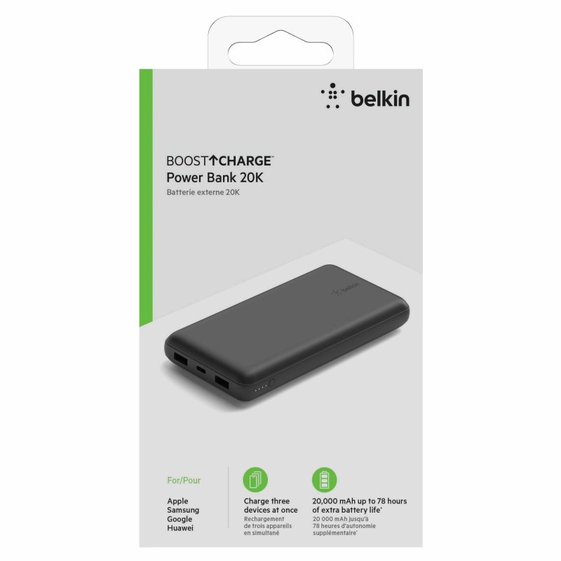 Batterie de secours USB A+C 5000 mAh FastCharge Noir Bigben