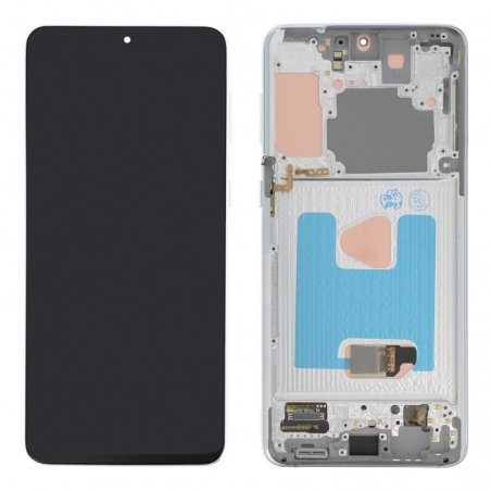 Ecran complet Oled avec châssis pour Samsung Galaxy S21+ Argent_photo1b