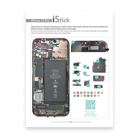 Patron adhésif d'aide au montage pas à pas pour iPhone 12 Pro_Photo2