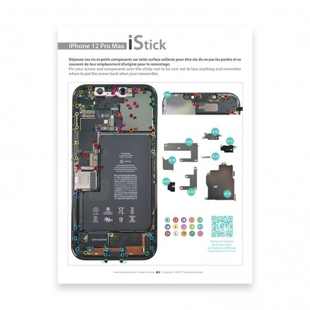 Patron adhésif d'aide au montage pas à pas pour iPhone 12 Pro Max_photo2