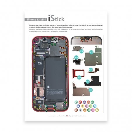 Patron adhésif d'aide au montage pas à pas pour iPhone 13 mini_photo2