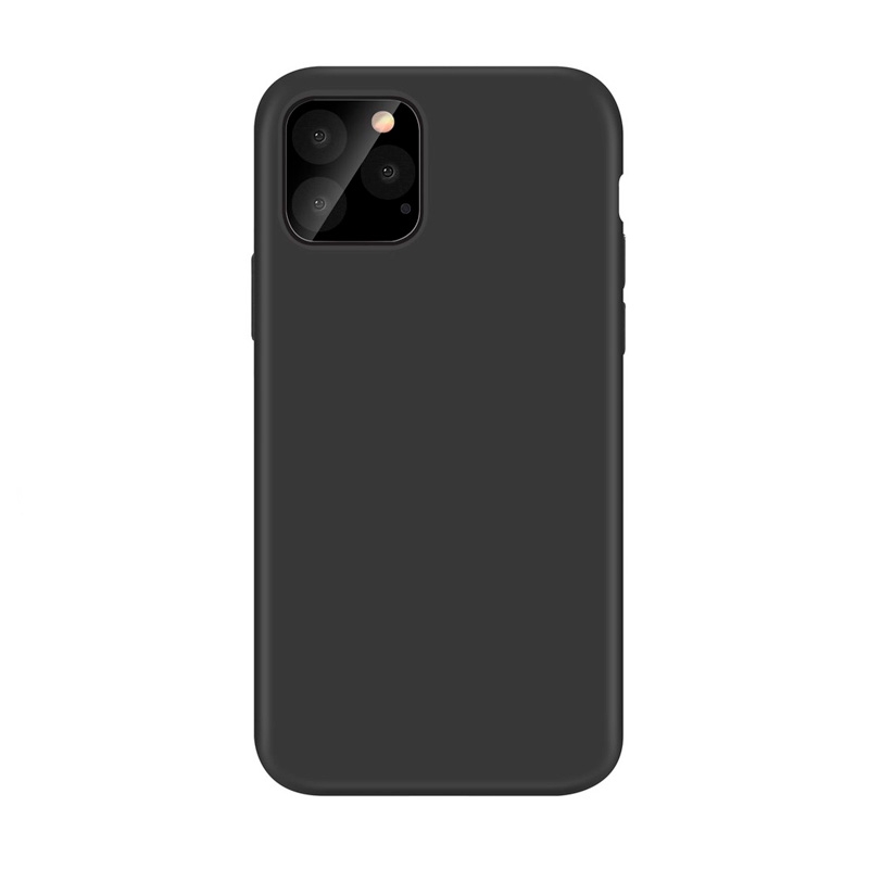 Housse silicone pour iPhone 15 Plus avec intérieur microfibres Noir