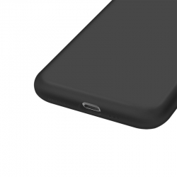Housse silicone pour iPhone 15 Plus avec intérieur microfibres Noir 3