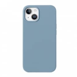 Housse Silicone pour iPhone 15 Plus avec Intérieur Microfibres Bleu 3