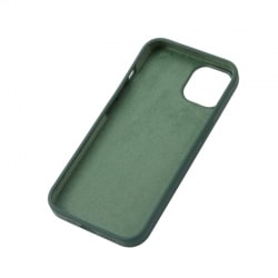 Housse silicone pour iPhone 15 Plus avec intérieur microfibres vert nuit 2