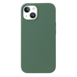 Housse silicone pour iPhone 15 Plus avec intérieur microfibres vert nuit 4