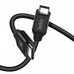 BELKIN Câble USB4 USB-C vers USB-C 0,8 Mètre 100 WATT Noir photo 2