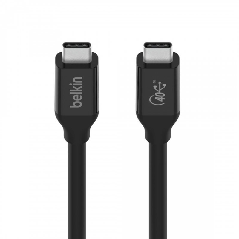 BELKIN Câble USB4 USB-C vers USB-C 0,8 Mètre 100 WATT Noir photo 1