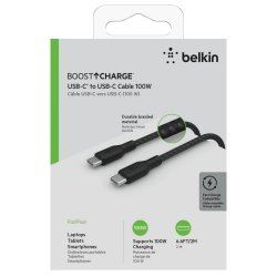 Câble USB-C vers USB-C BELKIN Tressé 100W 2 mètres photo 6