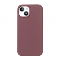 Housse silicone pour iPhone 14 Pro avec intérieur microfibres marron photo 4