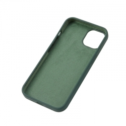 Housse silicone pour iPhone 14 avec intérieur microfibres vert nuit 2