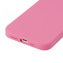 Housse silicone pour iPhone 14 Plus avec intérieur microfibres Rose