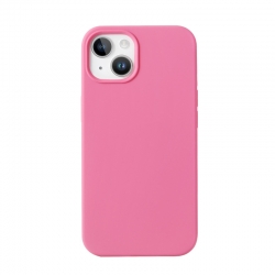 Housse silicone pour iPhone 14 Pro avec intérieur microfibres Rose dos