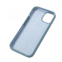 Housse silicone pour iPhone 13 avec intérieur microfibres Bleu