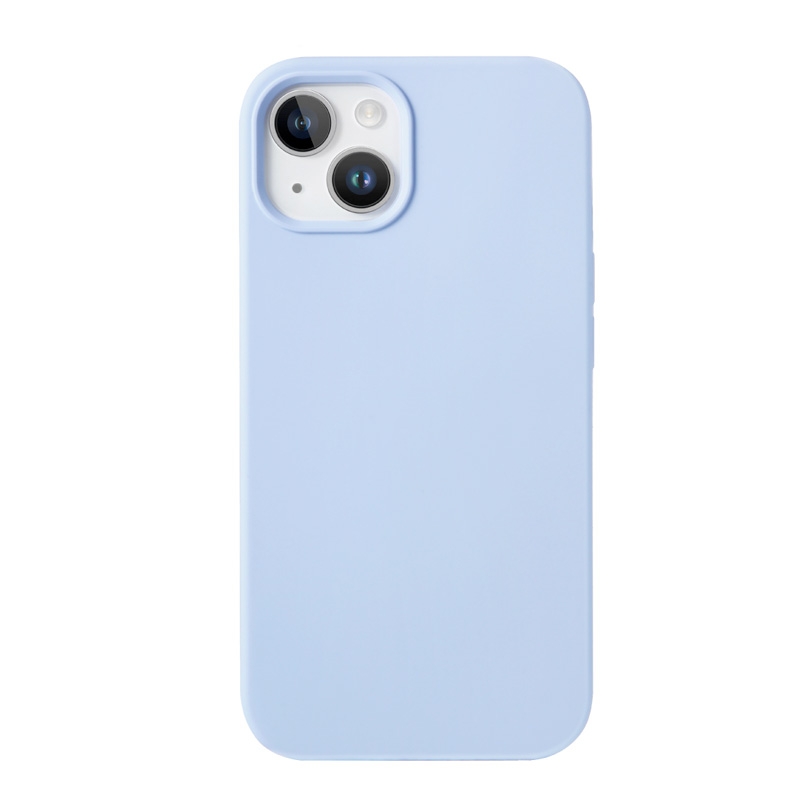 Housse silicone pour iPhone 13 avec intérieur microfibres violet pastel photo 1