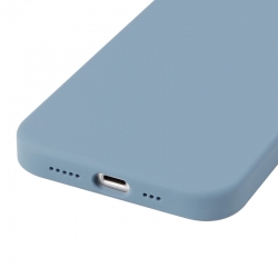 Housse silicone pour iPhone 12 mini avec intérieur microfibres Bleu photo 1 