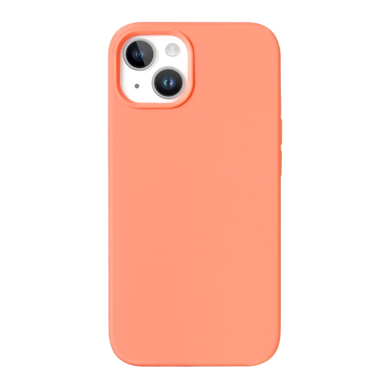 Housse silicone pour iPhone 12 mini avec intérieur microfibres orange photo 4