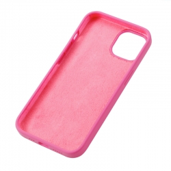 Housse silicone pour iPhone 12 mini avec intérieur microfibres Rose photo 2