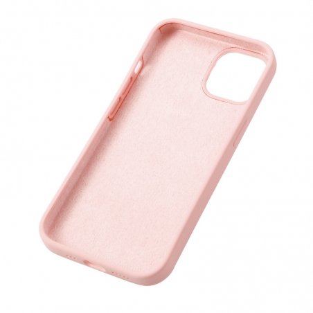 Housse silicone pour iPhone 12 et iPhone 12 PRO avec intérieur microfibres Rose pastel photo 1