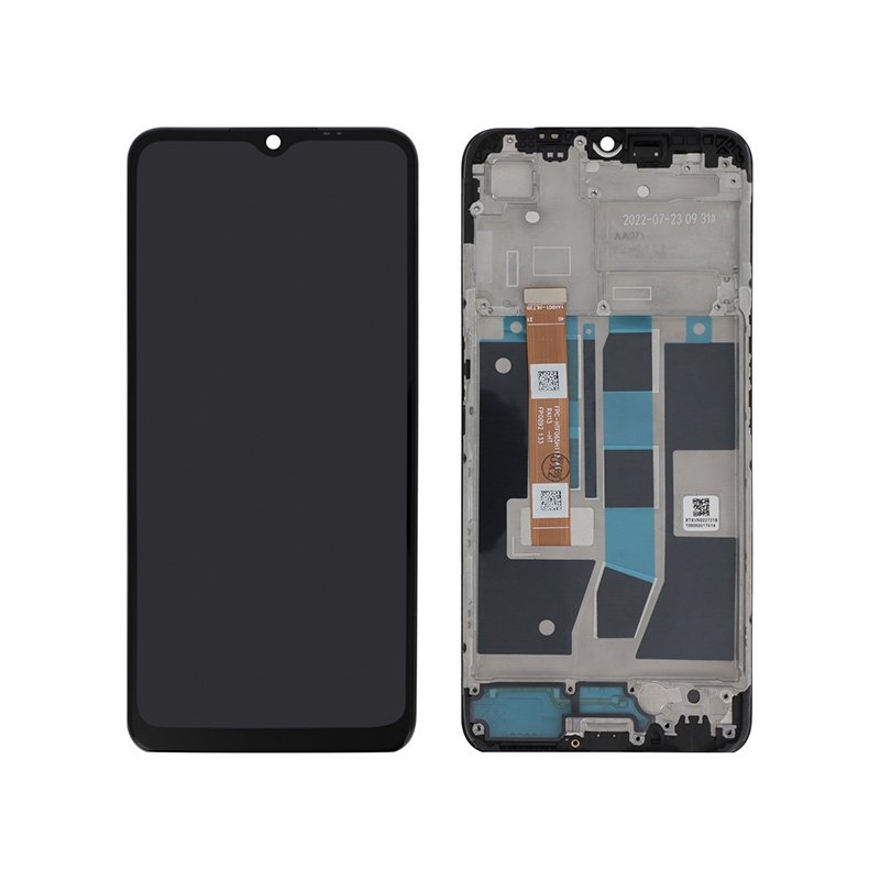 Écran LCD Complet Avec Châssis Pour Oppo A54S - Noir - Reconditionné Comme Neuf