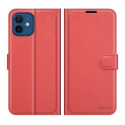 Etui pour iPhone 14 Pro Rouge avec porte-cartes intégré photo 2