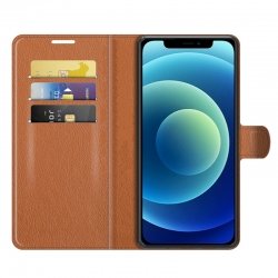 Etui pour iPhone 14 Marron avec porte-cartes intégré photo 3