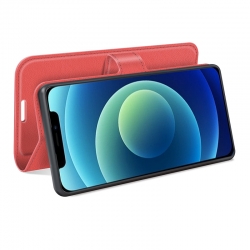 Etui Rouge pour OPPO Find X3 Lite 5G avec porte-cartes intégré photo 4